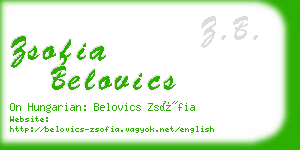 zsofia belovics business card
